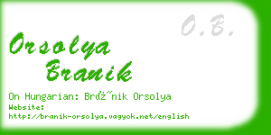 orsolya branik business card